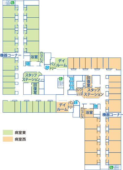 院内マップ5～8Fの案内図